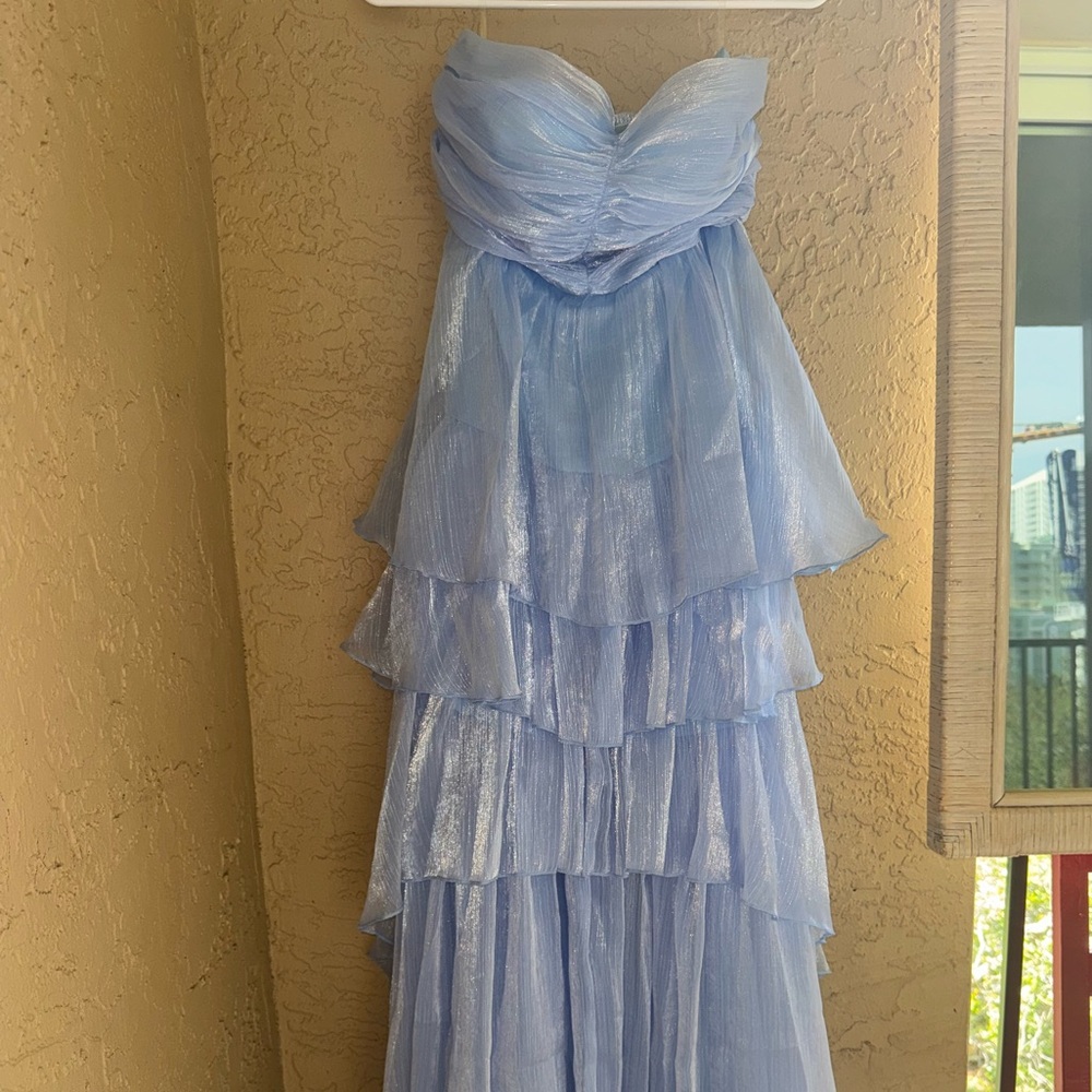 Blue Ruffled Dress - Picture 3 of 6
